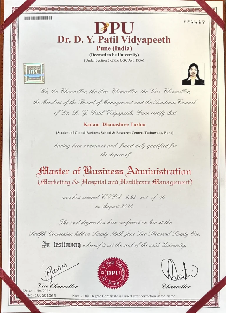DPU MBA in Baner, Pune